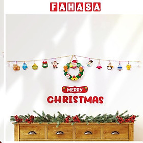 Dây Hình Gỗ Treo Tường Trang Trí Giáng Sinh - Bách Mộc - Ông Già Noel Cầm Cây Thông