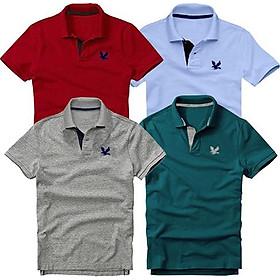 Áo Thun nam ca sâu mâu mơi, combo 4 ao - ĐB437 - Xanh môn, Xám đậm, Xanh cổ vịt, Đỏ đô - XL