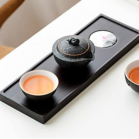 Mua Khay trà gỗ mun độc ẩm nguyên khối gỗ đã xử lý bề mặt chống thấm