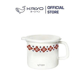 Nồi đa năng tráng men sứ, dáng tròn Kaiyo size 15cm Hàng chính hãng