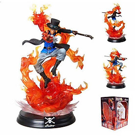 Mô hình One Piece Mô hình Sabo hỏa chảo màu lửa 33cm