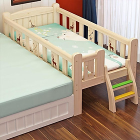 Mua Giường ngủ trẻ em bằng gỗ  giường ngủ cho bé 0 - 10 tuổi chất liệu gỗ thông có cầu thang lên xuống giường