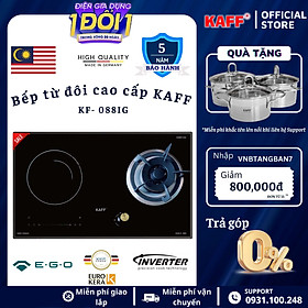 Bếp âm từ kết hợp ga nhập khẩu Malaysia KAFF KF-088IG - Hàng chính hãng