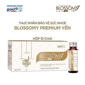 Nước uống collagen tổ yến giúp đẹp da, tăng cường sức khỏe Blossomy Premium lốc 10 chai x 50ml