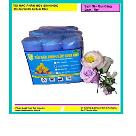 Mua Set 10 Kí Bao Rác Tự Hủy Sinh Học - Phân Hủy Sinh Học - Dạng Cuộn - 4 Size - MÀU XANH BIỂN / Set 10 Kilograms Of Bio-degradable Trash Bags - In Rolls - 4 Sizes - COLOR BLUE