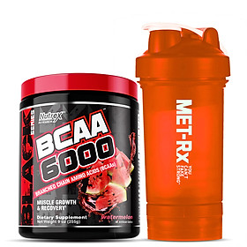 Combo Thực phẩm Hỗ trợ và Tăng trưởng Cơ bắp Nutrex BCAA 6000 - 30 liều dùng & Tặng kèm Bình nước 600ml (Màu ngẫu nhiên)