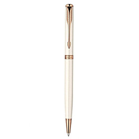 Bút bi parker Sonnet 10 Sterling Silver (Bạc khối) cài trắng , dành Cho Doanh Nhân Khẳng Định Đẳng Cấp Cá Nhân