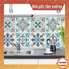 Decal Gạch Bông C61 - Set 30 ô 20x20cm - Decal Dán tường, Dán bếp, Trang trí nhà cửa