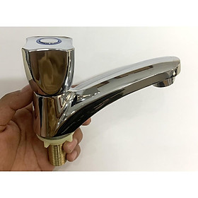 Mua Vòi Lavabo Rửa Mặt Lạnh Tay Núm Inox Bóng