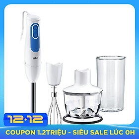 Máy Xay Sinh Tố Cầm Tay Braun MQ3035 Sauce (700W) - Trắng Xanh - Hàng Chính Hãng