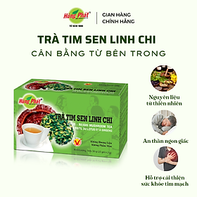 Trà Tim Sen Linh Chi Hỗ Trợ Cải Thiện Giấc Ngủ Tăng Cường Sức Khỏe Hộp 25 gói - Hùng Phát Thương HIệu 35 Năm