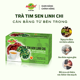 Hình ảnh Trà Tim Sen Linh Chi Vị Thanh Mát Hỗ Trợ Cải Thiện Giấc Ngủ Da Đẹp Dáng Xinh Hộp 25 gói - Thương Hiệu Hùng Phát