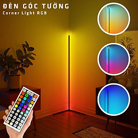 Mua Đèn Góc Tường Corner Light RGB Led Dài 1.2M - Cảm biến nháy theo nhạc cực đẹp - Kèm remote 44 nút (20 màu  nhiều chế độ nháy đèn) - Trang Trí Phòng Khách  Phòng Ngủ  Phòng Game