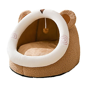Cute Pet Cat Dog  Kennel Cave Sleeping Bed Soft Warm Nest House S