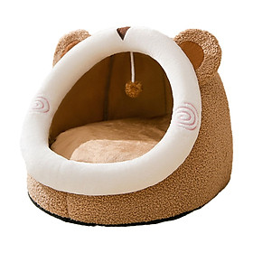 Cute Pet Cat Dog Cozy House Kennel Cave Sleeping Bed Soft Warm Nest House S