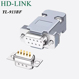Mua Đầu hàn COM DB9 RS232 chân đồng vỏ ốp nhựa cứng HD-LINK YL-913B 2 dạng chân cắm F/M. HÀNG CHÍNH HÃNG