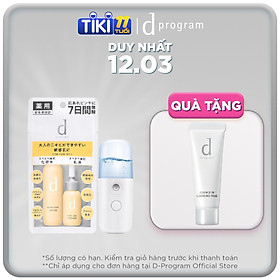 Bộ sản phẩm dùng thử chăm sóc và cải thiện da mụn d program Acne Care Set (Lotion 23ml, Emulsion 11ml) tặng máy xịt khoáng cầm tayml, Emulsion 11ml)
