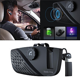 SP16 Car Bluetooth Speakerphone Mobile Accessories 5.0 Portable Loud in-Car Adapter Wireless Handsfree Talking Kit for Google Assistant Siri