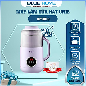 Mua Máy Làm Sữa Hạt UNIE UMB09  Nắp Chụp Chống Ồn  800Ml-750W  Lưỡi Dao 8 Cánh  Hàng Chính Hãng