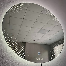 Mua Gương soi độc quyền GLS hình tròn LED 3 màu cảm ứng viền hoa văn sưu tập Thu 2022