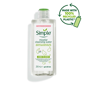 Hình ảnh Nước Tẩy Trang Simple Micellar Cleansing Water 200ml