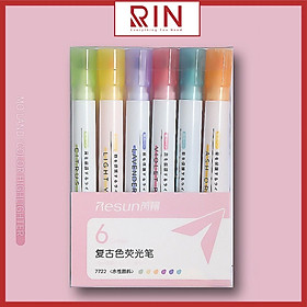 Set 6 bút highlight dạ quang đánh dấu dòng Macarone and Mid Highlighter