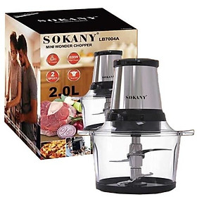 Mua Máy Xay Thịt Đa Năng SOKANY SK7004A Cao Cấp Công Suất 800W Với Cối Thủy Tinh Dung Tích 2L Xay Nhuyễn Mọi Loại Thực Phẩm - HÀNG CHÍNH HÃNG - DELIYA