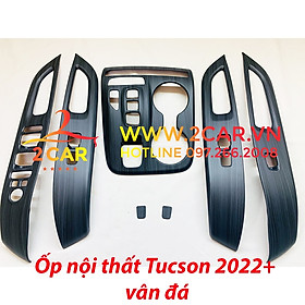 Ốp Nội thất vân đá xe Huyndai Tucson 2022-2023, Hàng nhựa ABS cao cấp nhất thị trường