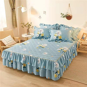 Mua Thảm Trải Giường  Ga Giường Viền Bèo Chất Liệu Cotton Nhung Sẵn Đủ Kích Thước