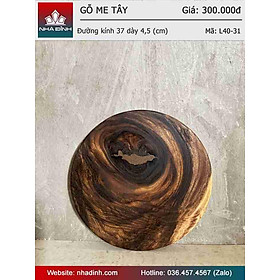 Mua Mặt Bàn Tròn Gỗ Me Tây Nguyên Khối Đường Kính 37 Dày 4 5 (cm)