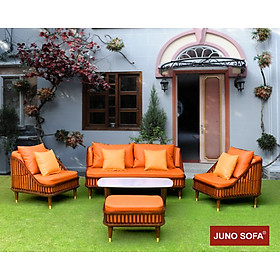 Bộ sofa Cao Cấp Bắc Âu Juno Sofa. băng 1m8, 2 đơn, đôn và bàn