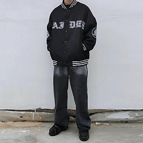 Áo khoác bomber dù unisex form rộng 2 lớp DER nam nữ