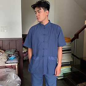 Đồ Lam Đi Chùa # Lãnh Tụ Thêu Túi Áo # Quần Áo Nam # Đồ Bộ Nam