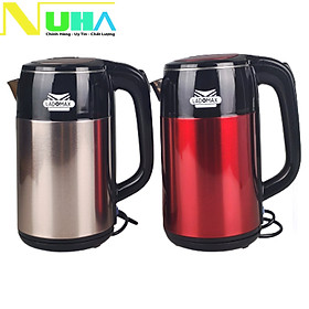 Ấm siêu tốc Inox 304, dung tích 2.5Lit, thương hiệu LADOMAX Thân ấm nhựa nguyên sinh, công suất 1500W-Hàng chính hãng