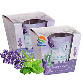 Combo 2 ly nến thơm tinh dầu Bartek Lavender 115g - oải hương, bạc hà, nến trang trí, thơm phòng, thư giãn, hỗ trợ khử mùi