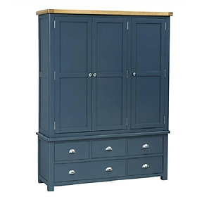 Mua Tủ gỗ đựng thực phẩm chuyên dụng Tundo ngang 140 x 55 x 198 cm màu xanh