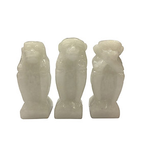 Tượng đá bộ ba khỉ tam không - size nhỏ - đá non nước