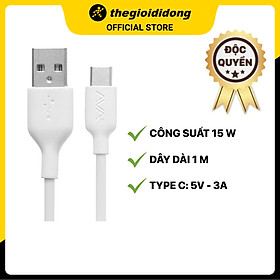 Mua Cáp Type C 1m AVA DS431X-WB Trắng - Hàng chính hãng