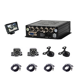 DVR 4CH cho ô tô AVTO Đào tạo xe DVR 4 Máy ảnh đăng ký video 4 kênh Đăng ký máy ghi xe tải MDVR Tên màu: Kit E