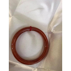 VÒNG TAY ĐÁ CẨM THẠCH MÀU CAM ĐỎ ĐẸP NI VÒNG 54 NỮ 50 KG TỚI 60 KG ĐEO MỆNH HỎA THỔ