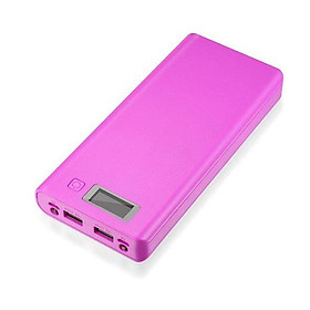 Mua Box sạc dự phòng 8 khe pin dùng pin 18650 (Tím  chưa pin)khung  pin dự phòng  mạch sạc dự phòng  mạc