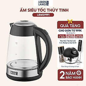 Mua Ấm siêu tốc bình siêu tốc thủy tinh LEBENLANG LBWE9991  1.7 lít  công suất 2200W - hàng chính hãng