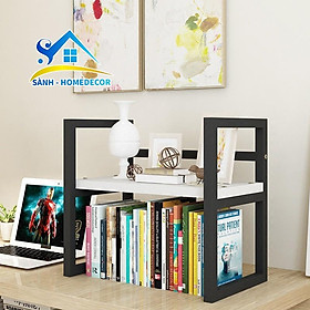 Mua Kệ để máy in  kệ gỗ để bàn học KMI.02 khung sắt sơn tĩnh điện chống gỉ - Kệ sách gỗ MFC An Cường 17 ly chắc chắn mẫu gọn