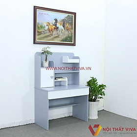 Mua Bàn Học Có Kệ Sách Bằng Gỗ MDF Màu Tím Nhạt Phối Trắng Đẹp Hiện Đại