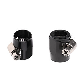 2XAN6 Fuel Oil Water Pipe Hose End Finisher Clip Clamp Aluminium Alloy Black