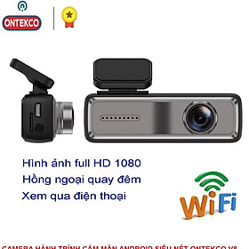 Camera hành trình ONTEKCO V8 ,xem qua điện thoại ,kết nối màn android chất lượng Phân giải 2304x1296