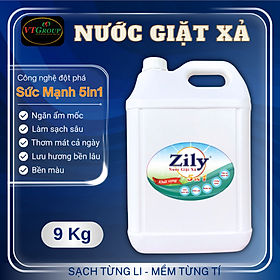 Nước Giặt Xả Quần Áo Zily 5in1 Can 9Kg - Tặng 1 Chai Nước Rửa Chén Zily 750 g