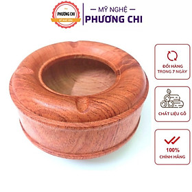 Mua Gạt tàn thuốk_lá gỗ hương trụ tròn trơn nguyên khối sang trọng | Mỹ Nghệ Phương Chi