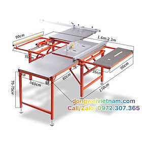 Mua Máy cưa bàn trượt mini WJ100  gấp gọn linh hoạt thuận tiện mang đi công trình