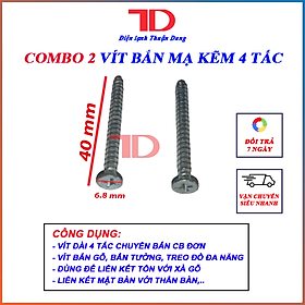 [COMBO 2] Vít bắt CB đơn dài 4 tấc chuyên dụng cho thợ điện lạnh, bắt cầu dao đơn cho máy lạnh, vít bắn tường, vít bắn gỗ, vít bắn tôn dài 4cm Hàng Nhập Khẩu